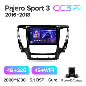 เครื่องเล่น DVD CC3 teyes 2K สำหรับ Mitsubishi <span class=keywords><strong>Pajero</strong></span> <span class=keywords><strong>Sport</strong></span> 3 2016 - 2018 9นิ้ว GPS Android Navigation เครื่องเล่น DVD - Product Image 2
