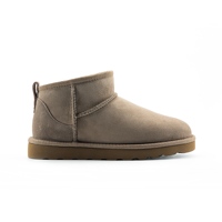 Bottes de neige classiques pour femmes UGGs, dessus en cuir et peau de mouton, semelle extérieure en mousse EVA