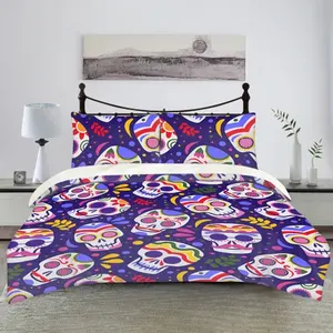 Custom Design Sugar Skeleton Family Pillowcase Bedding Covers Sets