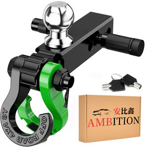 Soporte de <span class=keywords><strong>bola</strong></span> de enganche AMBITION con grillete de recuperación de 3/4 pulgadas, pasador de enganche con bloqueo y <span class=keywords><strong>bola</strong></span> de enganche de 2 pulgadas, compatible con receptor de enganche de 2 pulgadas - Product Image 1