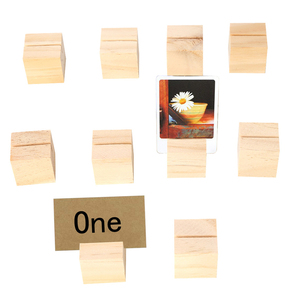 10-Pack Pin Bureau Calendrier Carte Postale <span class=keywords><strong>Bloc</strong></span> En Bois Stand Bureau <span class=keywords><strong>Note</strong></span> Carte De Visite <span class=keywords><strong>Photo</strong></span> Message Bois Clip Stand Base Affaires - Product Image 2