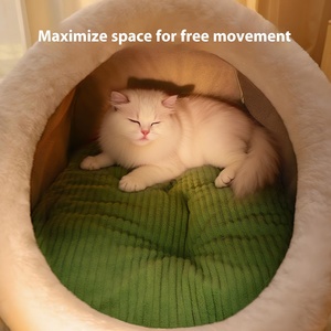 Nueva cama para gatos, cama segura semicerrada cálida para invierno para gatos, sin colapso después de un uso prolongado, cama portátil para gatos de gran espacio - Product Image 3