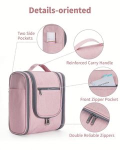 Large Portable Capacity Water-resistant <b>Makeup</b> Bag Organizer Travel <b>Case</b> for Toiletries and Cosmetics - Product Image 4