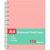 Cuaderno de Espiral con Tapa de PVC, Hojas A4 Rayadas, para Notas y Recambios de Planificador