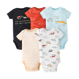 Set di Abbigliamento per <span class=keywords><strong>Neonati</strong></span> 100% Cotone, da 0 a 24 <span class=keywords><strong>Mesi</strong></span>, Chiusura a Scatto, Confezione da <span class=keywords><strong>5</strong></span> Body con Stampa Dinosauro - Product Image 5