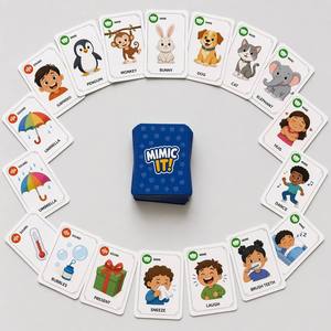 Gioco di Carte Personalizzato per Bambini con Mime e Suoni - Portatile, Carta Artistica 300gsm, per Feste in Famiglia, Adatto per Terapia del Linguaggio, Logo Personalizzato OEM, MOQ 500 - Product Image 4