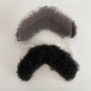 Emeda Swiss dentelle douce <span class=keywords><strong>barbe</strong></span> cheveux humains indien remy cheveux raides <span class=keywords><strong>Afro</strong></span> curl pour hommes maquillage - Product Image 6