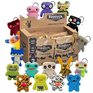 <span class=keywords><strong>Porte</strong></span>-<span class=keywords><strong>clés</strong></span> en peluche authentique Fuggler, monstre aux dents mignonnes, boîte surprise, poupée moche et amusante, pendentif surprise - Product Image 1