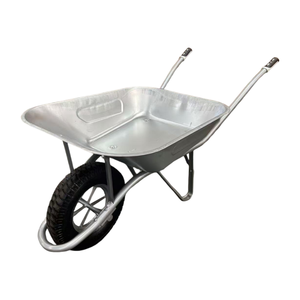 Carretilla Ergonómica de Acero Reforzado con Doble Manillar, Neumático de 16*4.00-8'', Capacidad de Carga de 130 kg, Capacidad de Arena de 5 CBF (65 L), Venta de Fábrica - Product Image 1