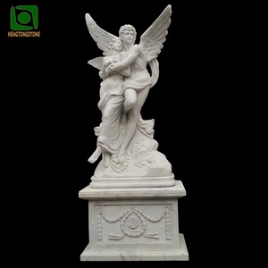 Blanco Natural mármol talla <span class=keywords><strong>Cupido</strong></span> <span class=keywords><strong>y</strong></span> <span class=keywords><strong>Psique</strong></span> <span class=keywords><strong>escultura</strong></span> de mármol Ángel amor de Dios estatua - Product Image 4