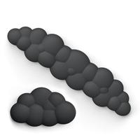 Ensemble de 2 repose-poignets ergonomiques en mousse à mémoire de forme haute densité en forme de nuage avec tapis de souris pour ordinateur de bureau