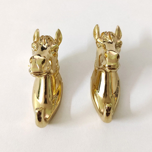 Creative Hotel Apartment Villa Furniture Hardware Decoration Brass Horse Head <strong>Knobs</strong> Pulls Drawer Cabinet <strong>Door</strong> Handle Hook - Product Image 3