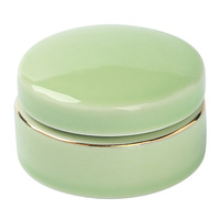 Mini 10g poudre de luxe en céramique pot scellé pot de pommade parfum boîte à pilules crème pour le visage pommade bouteille séparée pot blanc 50ML