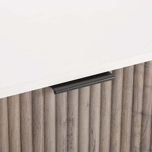 Nightstand <b>Rustic</b> Gray White 2 Drawer Storage <b>Cabinet</b> Modern Bedroom Furniture - Product Image 6