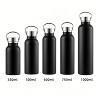 Bouteille d'eau isotherme à petite ouverture en acier inoxydable avec couvercle, gourde thermos écologique réutilisable pour le sport et l'école