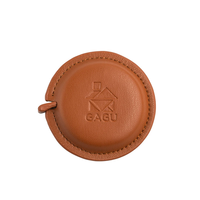 Ruban à mesurer rétractable en cuir PU avec logo personnalisé, bord d'huile rond, mesure sur mesure, 1.5m, cadeau promotionnel, mini mode portable