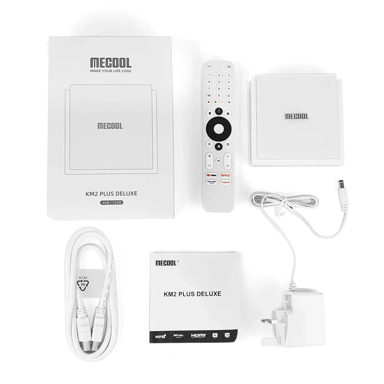 Mecool KM2 Plus Deluxe Android 11 TV Box Amlogic S905X4 Google Certified Net-♫ 4K ATV BOX 5G WiFi6 Dol-byオーディオメディアプレーヤー