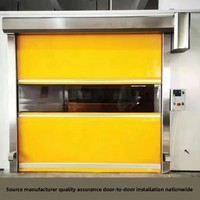 Porte à enroulement rapide en PVC pour salle blanche, anti-poussière, automatique, industrielle, à commande radar et géomagnétique, pour purification