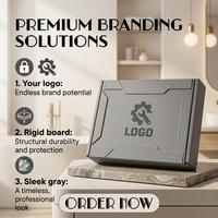 Individuelles Logo Industrielle Hellgraue Flache Wellpappe-Versandbox Umweltfreundliche Recycelbare Versandverpackung für Werkzeuge und Hardware