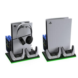 Dudukan pendingin Multifungsi dudukan vertikal pengontrol Ganda dasar pengisi daya untuk konsol PS5 stasiun Dok pengisi daya aksesori game - Product Image 6