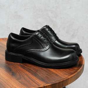 Dernier modèle de chaussures pour hommes en cuir, bout rond, faites à la main, imperméables, pour occasions formelles, mariage, automne - Product Image 6