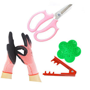 Ensemble d'outils de fleuriste, cisailles de taille, cisailles à roses, coupe-épines, outils de jardinage ergonomiques pour le jardinage à domicile - Product Image 1
