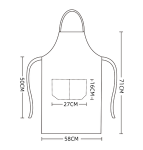 Biểu tượng tùy chỉnh sang trọng Tạp dề với logo tùy chỉnh trong bông hàng hóa bán buôn thịt nướng grills rửa nhà bếp Tạp dề màu xanh hải quân sọc trắng - Product Image 5