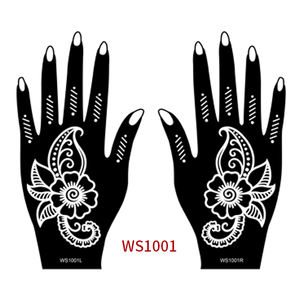 Pochoir autocollant personnalisé OEM pour tatouage temporaire au henné Papier de tatouage à la main de luxe Autocollants de tatouage semi-permanents étanches - Product Image 5