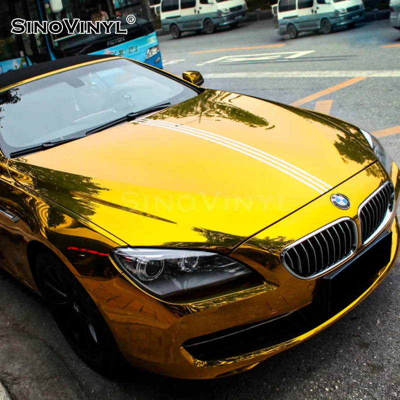 Sinovinil preço de fábrica para carro, mudança de cor do carro cromado espelho brilhante completa automóvel adesivos do veículo envoltório de vinil