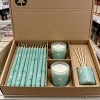 Bougie en bâton artisanale écologique en cire de soja et de paraffine à motifs pour la décoration de la maison en fêtes (Noël, Halloween, Pâques)