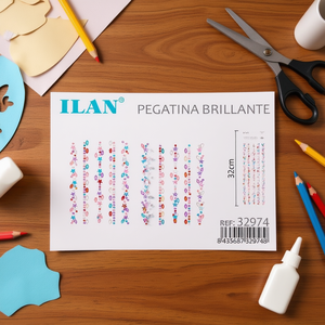 Adesivo Decorativo ILAN con Strass Scintillanti 32cm, Accessorio per Artigianato - Product Image 3