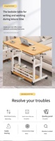 Bureau moderne en bois à hauteur réglable, location de bureau simple pour ordinateur, pour usage commercial et domestique