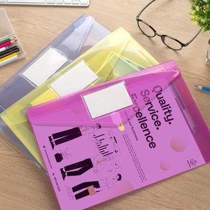 Enveloppes en plastique de couleurs assorties personnalisées, dossiers transparents pour fichiers de documents, format <span class=keywords><strong>lettre</strong></span> A4, dossier avec pochette pour étiquettes - Product Image 6