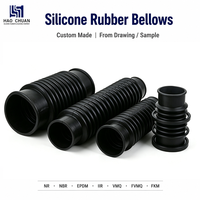 Soufflets en caoutchouc silicone personnalisés -60 à 230 ℃   Composant de joint d'expansion résistant aux hautes températures pour système de conduite de carburant aérospatial