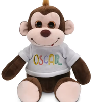 Peluches Personalizados por Sublimación, Animales de Peluche como Zorro, León y Mono con Nombre Personalizado, Regalo de Cumpleaños Perfecto para Niños
