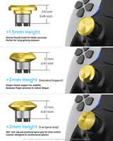 CHARM FOCUS Convient pour la manette PS5 Edge, kit de joystick métallique et de palettes arrière, kit de remplacement de capuchons de joystick analogique, neuf