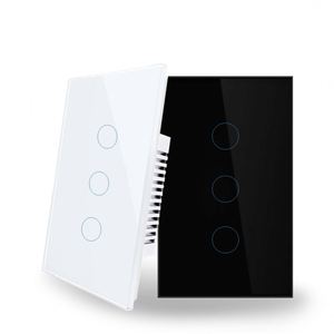X329 Best-selling Doodle Tuya US Standard 120-Type WIFI <b>Smart</b> Touch Single-Live/Neutral Wall Switch with Voice Control - Product Image 1