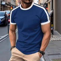 Nouvelle Collection Été 2025 – T-shirt Homme Manches Courtes Uni Décontracté en Soie de Lait, Coupe Ajustée, Haute Élasticité, 180g – Tailles Européennes – Idéal pour l'Export