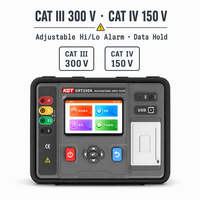 Testeur de résistance de terre multifonction à double pince sélective 2-3-4 pôles, écran LCD couleur, batterie Li-ion, USB, CAT III 300V