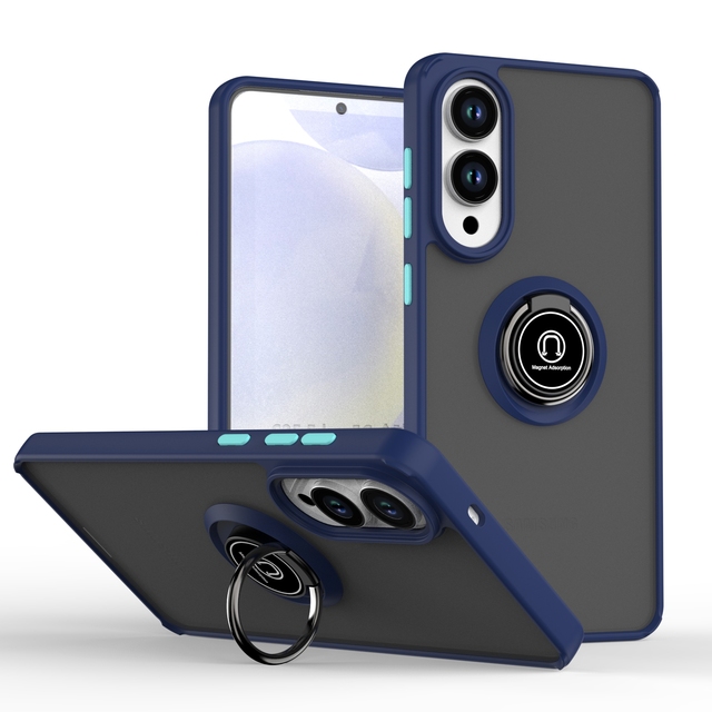 Factory Wholesale Kickstand Mobile Phone Case for Galaxy S25 S24 S23 Magnet Ring Holder Hybrid Phone Case for Samsung S25 Edge