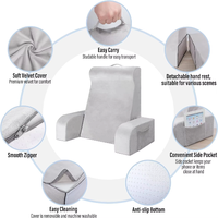 Coussin de lecture en mousse à mémoire de forme ultra-douce, personnalisé, en velours tricoté, écologique, amovible et lavable, pour lit et dossier – Vente en gros