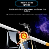 Briquet électronique créatif en métal coupe-vent à induction par empreinte digitale, mini briquet pour cigarettes