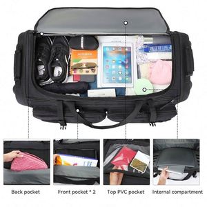 กระเป๋าเดินทางแบบมีล้อ BSCI Factory Custom Rolling Duffel Travel Duffel Bag Wheeled Duffel Suitcase Luggage - Product Image 3