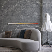 Revêtement mural 3D décoratif en pierre de granit brut Nero Margiua MCM tendance pour mur d'accentuation intérieur
