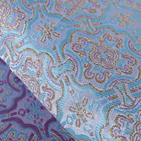 Tissu Jacquard Floral Brocart Teint en Fil Métallique en Soie pour Robes Italiennes Personnalisées pour Femmes - Usine Caizi