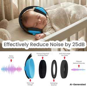 ที่ครอบหูกันเสียงแบบปรับได้ สวมใส่สบาย สำหรับเด็ก ป้องกันเสียงรบกวน - Product Image 4