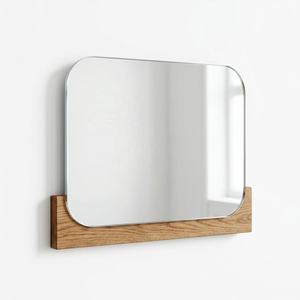 OEM Acrylic <b>Decor</b> Mirror Rounded Edge <b>Nursery</b> Bedroom Wall Desk Floor Standing Custom <b>Wooden</b> Stand - Product Image 1