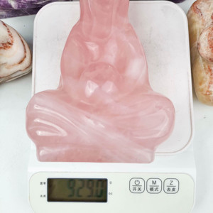 Vente en gros de quartz rose naturel sculpté à la main poli compréhension spirituelle de la <span class=keywords><strong>terre</strong></span> mère pour la décoration - Product Image 6