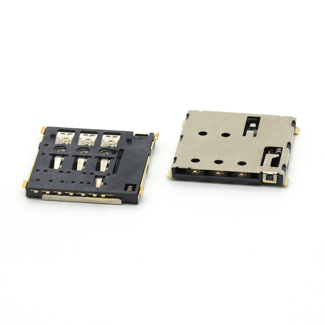 Nano SIM Card H1.37MM Push Push Type 7 Pin Nano SIM Card Holder Socket Connector