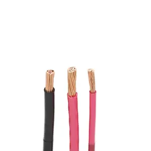 Cable de alimentación de alambre eléctrico de cobre THWN y THHN de un solo núcleo de 600V de alta calidad 250